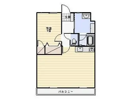 スウィートティファニー(1LDK/1階)の間取り写真