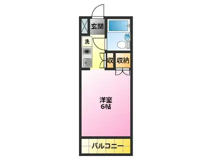 コスタ武蔵小杉(ワンルーム/1階)の間取り写真