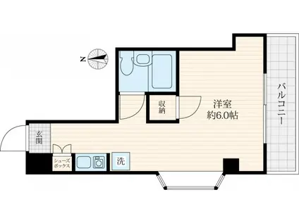 メゾン・ド・ヴェルヴィア(ワンルーム/2階)の間取り写真