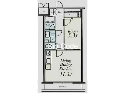 ピエールマルミットII(1LDK/1階)の間取り写真