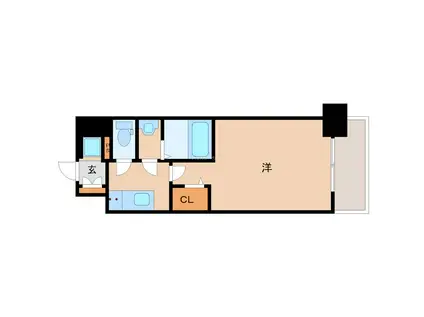 フォーリアライズ尼崎エラン(1K/4階)の間取り写真