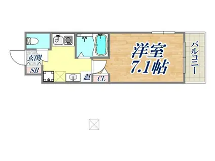 ISOGAMI イースト(1K/5階)の間取り写真