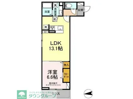 マーリエ (1LDK/3階)の間取り写真