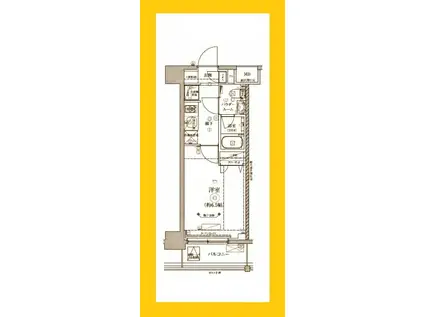 リルシア横濱東(1K/6階)の間取り写真