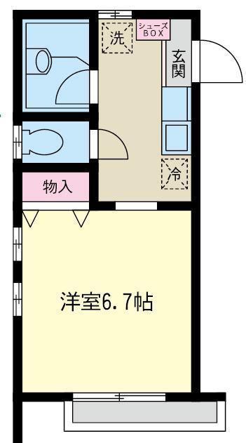 SAKURAレジデンス(ワンルーム/2階)の間取り写真