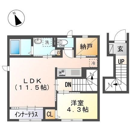 メゾン瑞祥(1SLDK/2階)の間取り写真