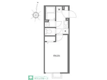 イクシオ錦町(1K/2階)の間取り写真