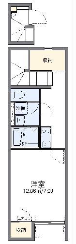 レオネクストさくらB(1K/2階)の間取り写真