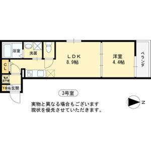 F ASECIA LIPINE(1LDK/3階)の間取り写真