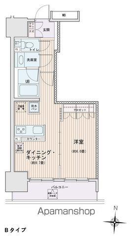 エスティメゾン錦糸町II(1LDK/14階)の間取り写真