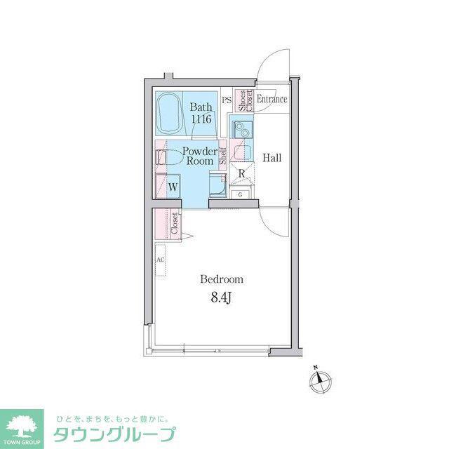 デュオメゾン自由が丘(1K/3階)の間取り写真