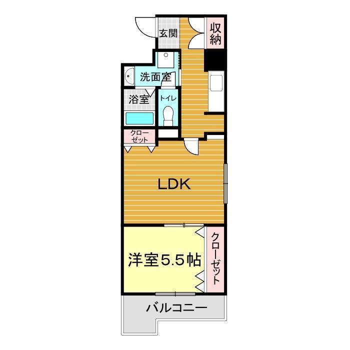 第6トマトビル(1LDK/5階)の間取り写真