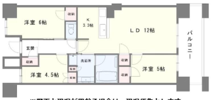 ロジュマン千里中央ヒルズ(3LDK/1階)の間取り写真