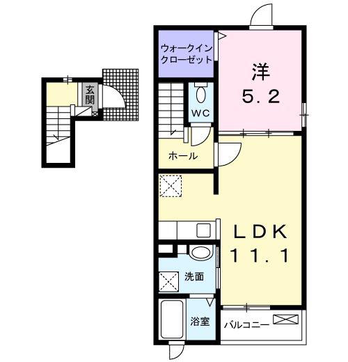 グランシャリオ(1LDK/2階)の間取り写真
