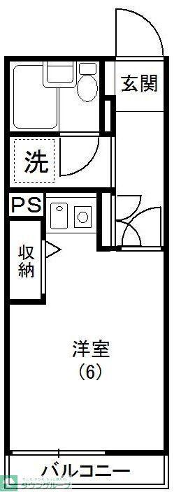 オリーブコート(2DK/1階)の間取り写真