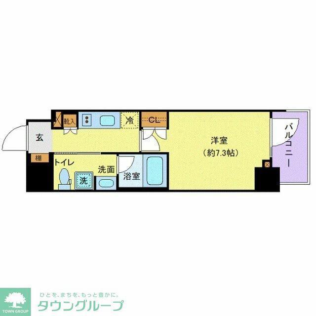 ステージグランデ八王子III(1K/8階)の間取り写真