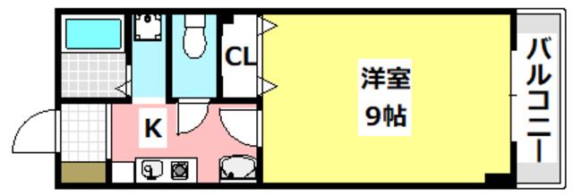 エクセレンスKU(1K/5階)の間取り写真