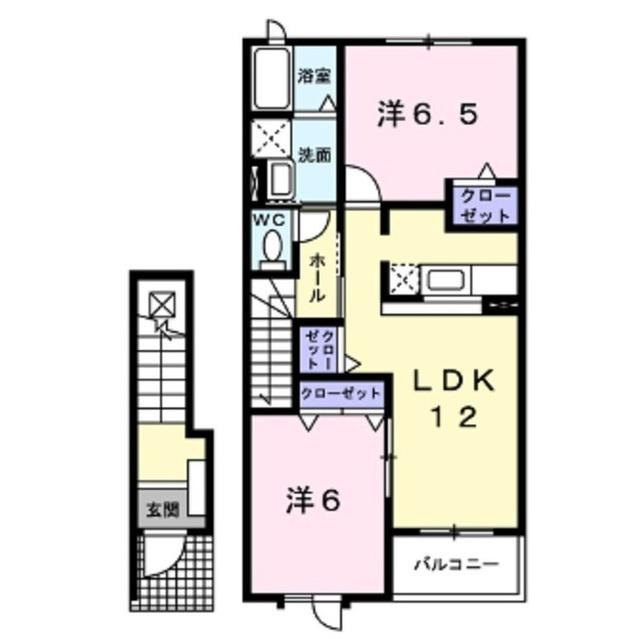 サニ-グレイス(2LDK/2階)の間取り写真