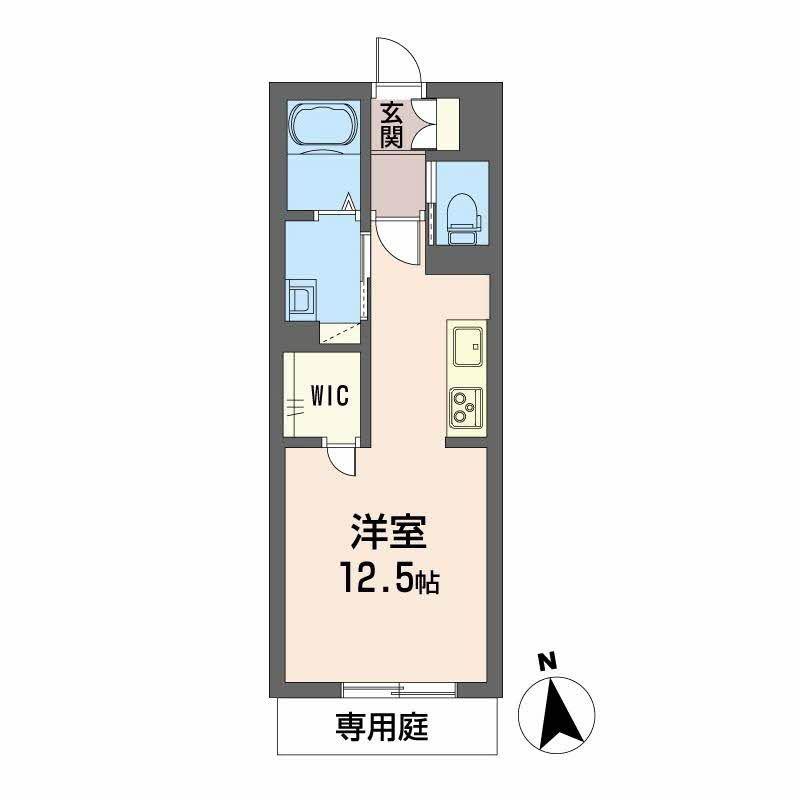 シャーメゾン北藤原(ワンルーム/1階)の間取り写真