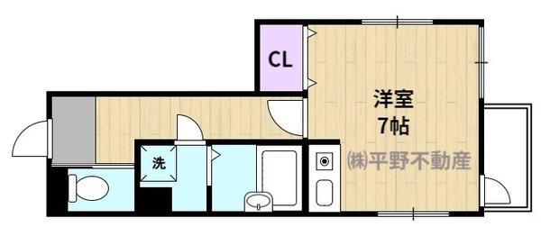 TRTマンション(ワンルーム/3階)の間取り写真