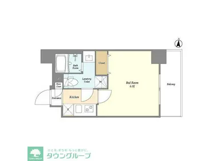 アルファコート蕨7(1K/7階)の間取り写真