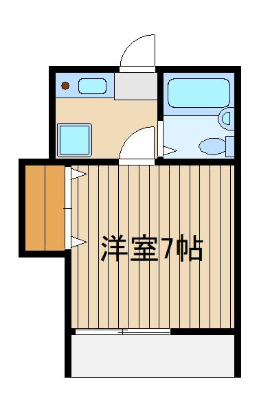 RS中村橋(1K/1階)の間取り写真