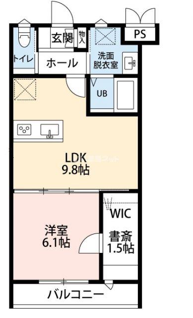 GANADOR(1LDK/2階)の間取り写真
