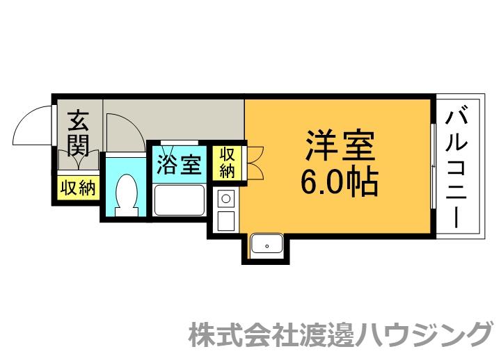 サンテルコ千里山(1K/3階)の間取り写真