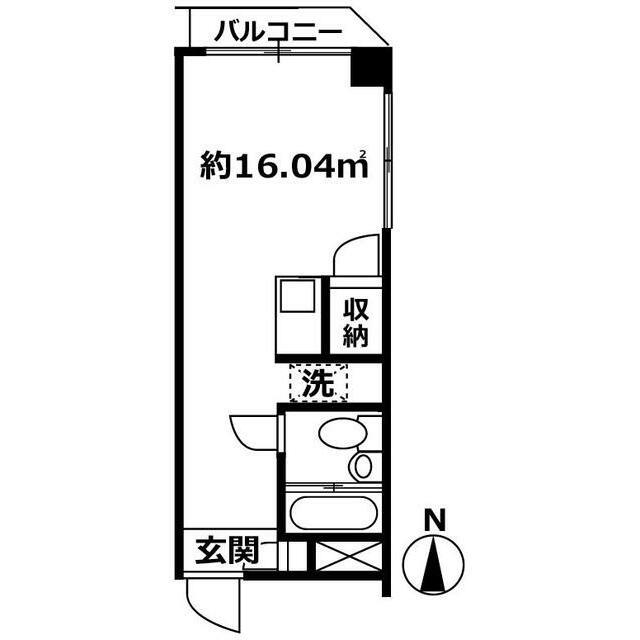 VILLA千鳥(ワンルーム/3階)の間取り写真