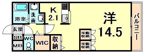 メゾンナナマツ(1K/3階)の間取り写真