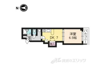 アブレスト今出川(1DK/7階)の間取り写真