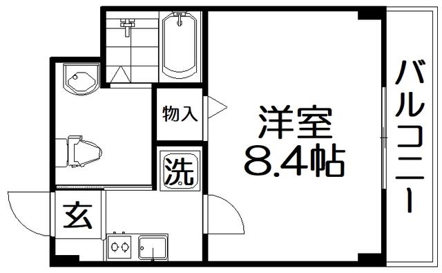 ダブルツリー7番館(1K/3階)の間取り写真