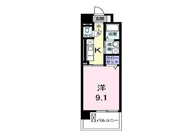 サンシャインスクエアI(1K/1階)の間取り写真