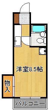 司城ビル(ワンルーム/4階)の間取り写真