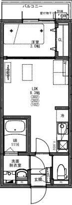KEIAI RESIDENCE 五香II(1LDK/3階)の間取り写真