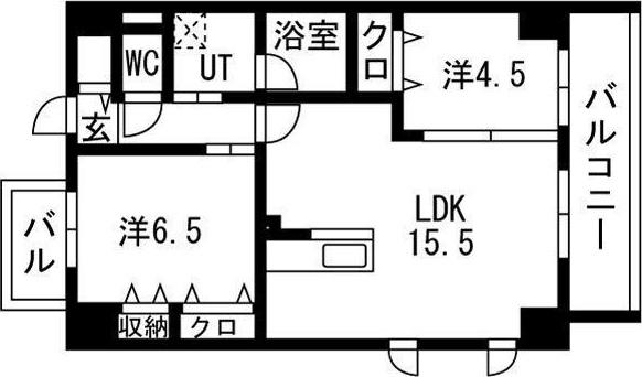 ポルタニグラ大須観音(2LDK/3階)の間取り写真