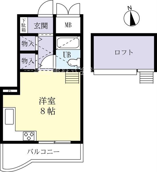 桜川アパートメント(ワンルーム/4階)の間取り写真