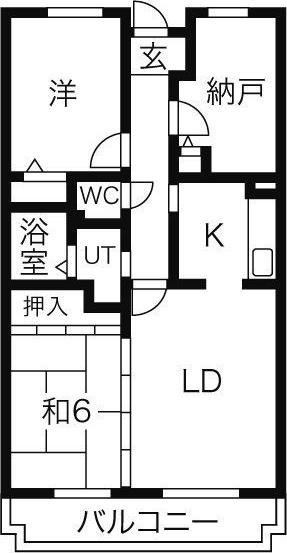コートアルカディア B棟(3LDK/3階)の間取り写真