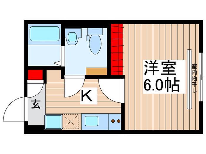 PARK RESIDENCE高砂(1K/3階)の間取り写真