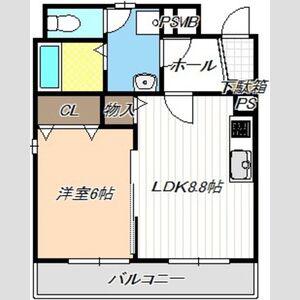 YOSHI.T3(1LDK/3階)の間取り写真
