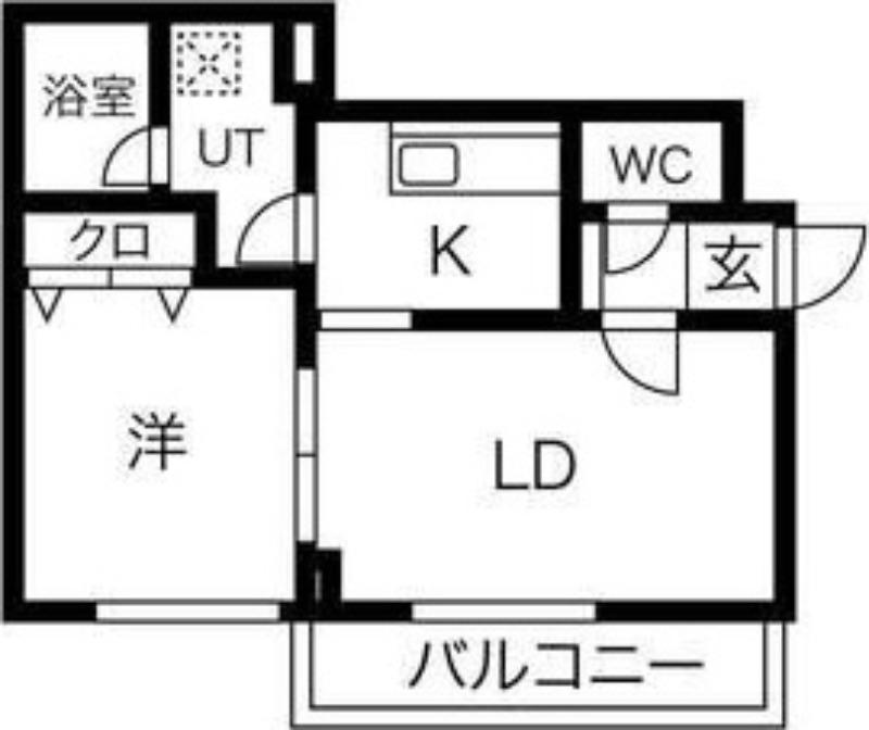ノースタウン月寒(1LDK/3階)の間取り写真
