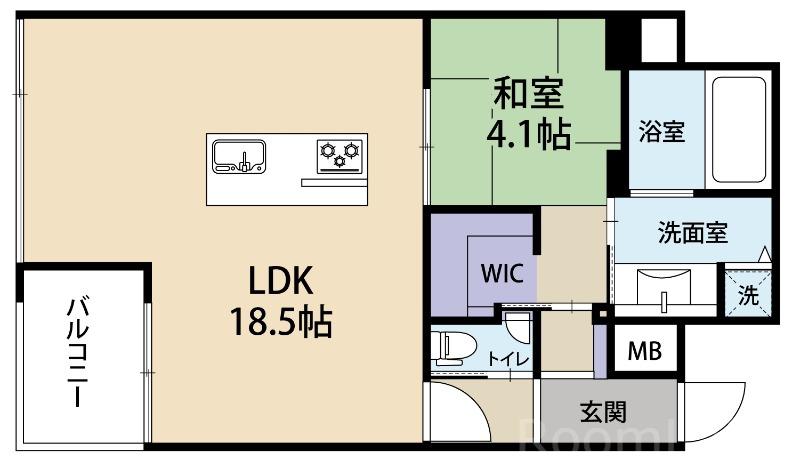 アルティサ博多ミットシティ(1LDK/15階)の間取り写真