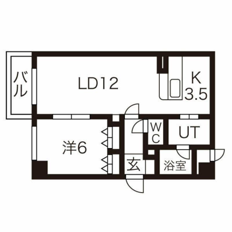 さんぱちBLDI(1LDK/6階)の間取り写真
