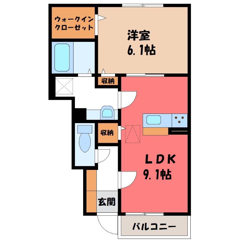 リコ・コリーナ(1LDK/1階)の間取り写真
