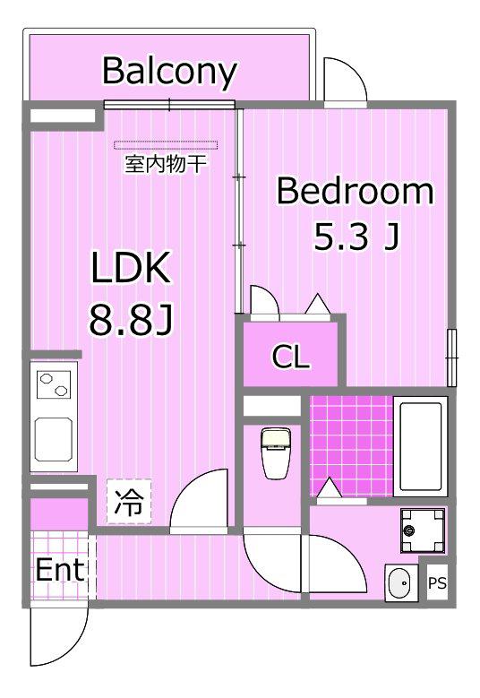 ディーブレス西谷(1LDK/3階)の間取り写真