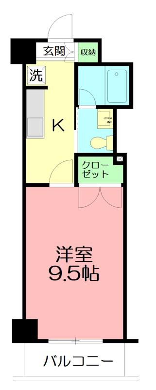 コンフォートタウン大船(1K/5階)の間取り写真