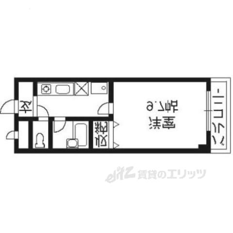 ハートフルマンション(1K/1階)の間取り写真