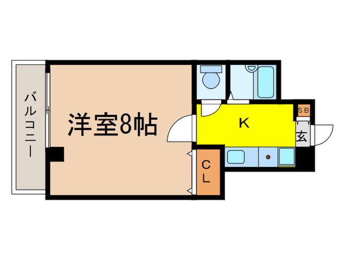 BAUM INSEL(1K/4階)の間取り写真