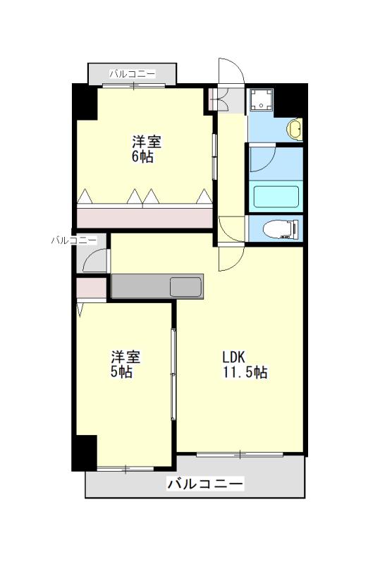 BASE・XENO(2LDK/4階)の間取り写真