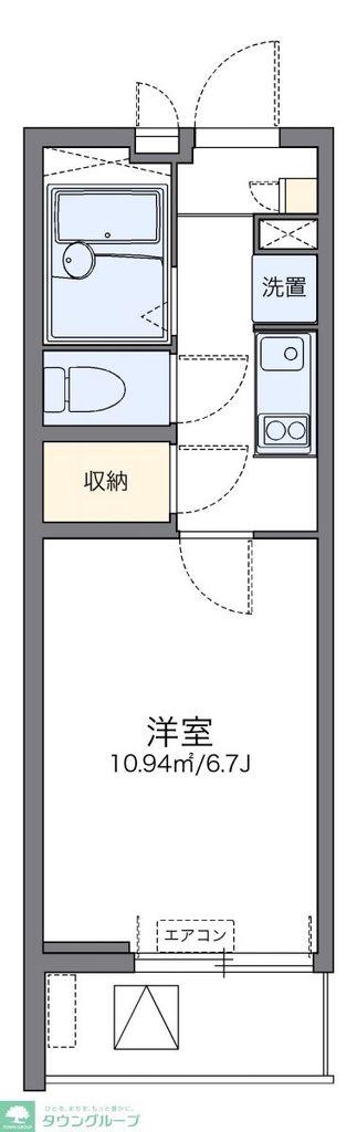 レオネクスト桜坂(1K/4階)の間取り写真